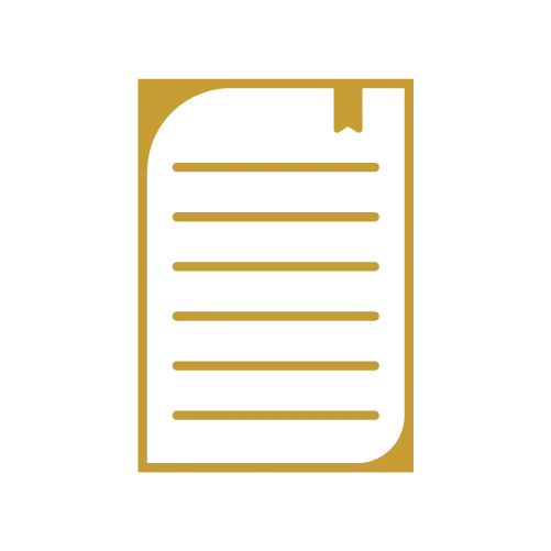 Zlatna ikonica dokumenta koja predstavlja obligaciono pravo i pravne ugovore